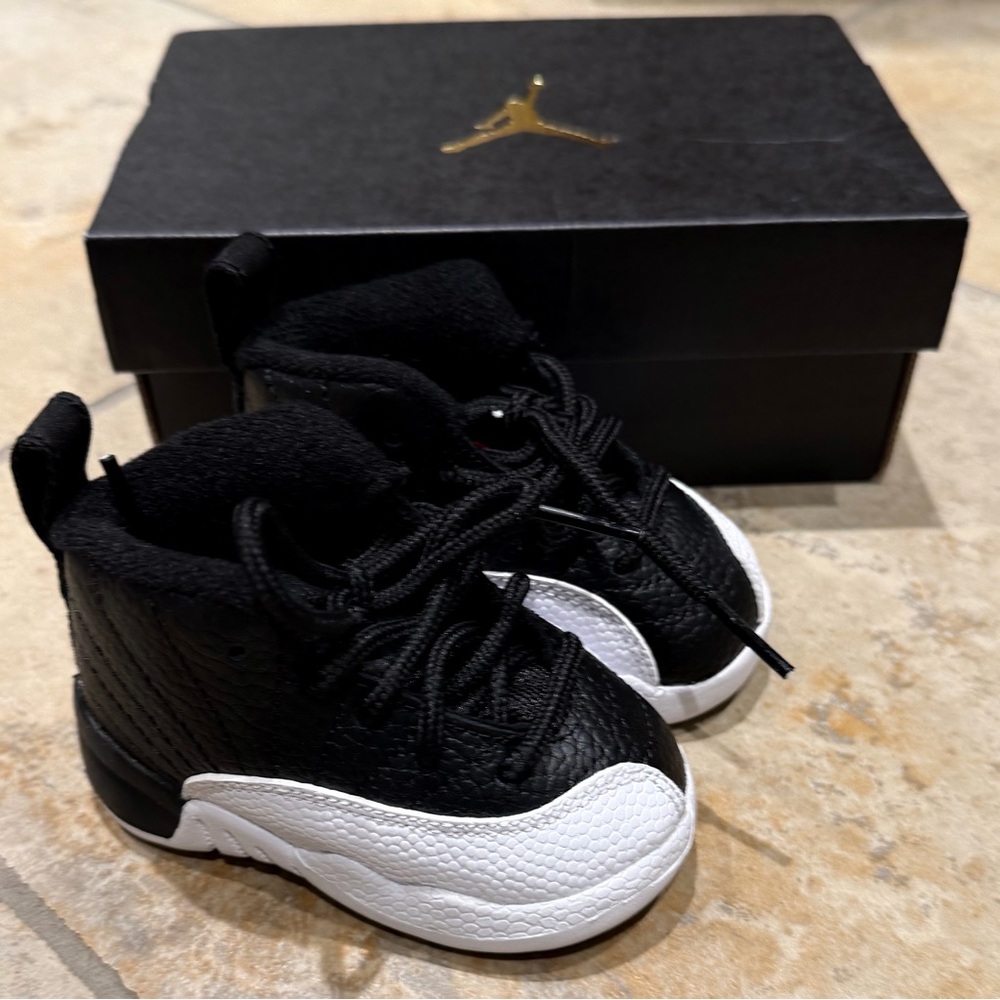 Jordan Baby & Walker Black and White Retro Style Sneakers